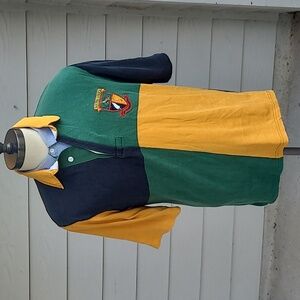 COTTON TRADERS South Africa Flag Cotton Sz L Rugby Jersey Polo Shirt VTG 90s‎